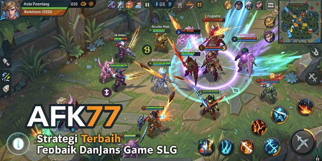 Screenshot gameplay AFK77 yang memukau dengan aksi pertempuran strategis.