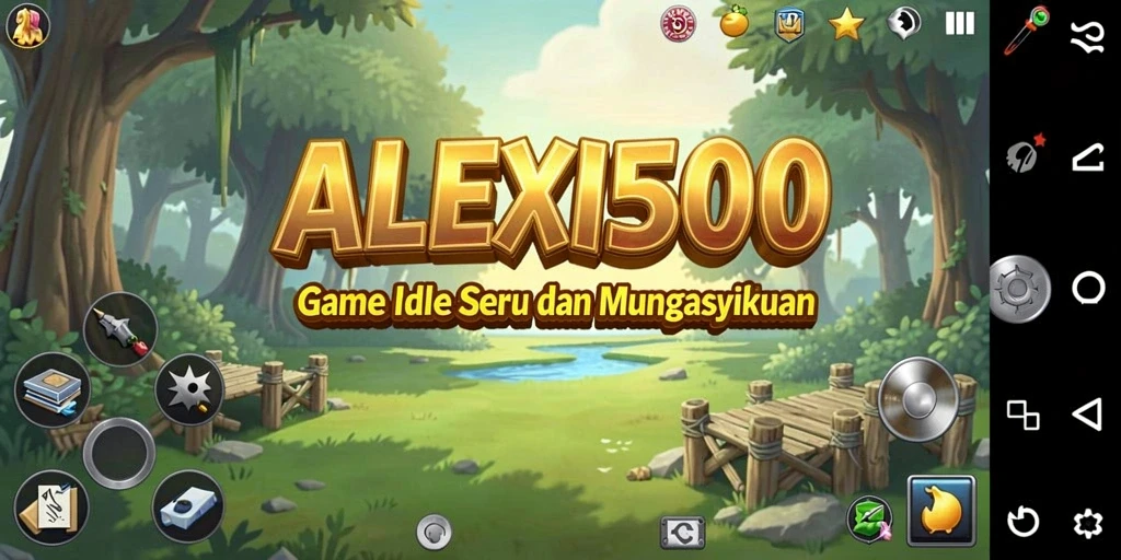 Screenshot utama ALEXIS500 menampilkan gameplay Idle yang seru.