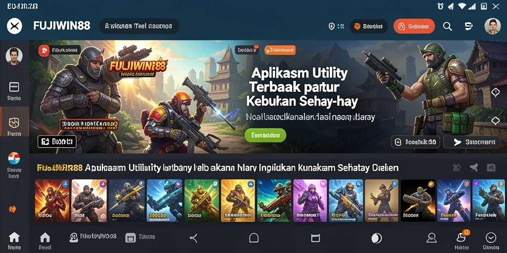 Screenshot FUJIWIN88 menampilkan antarmuka pengguna yang modern dan fungsional.