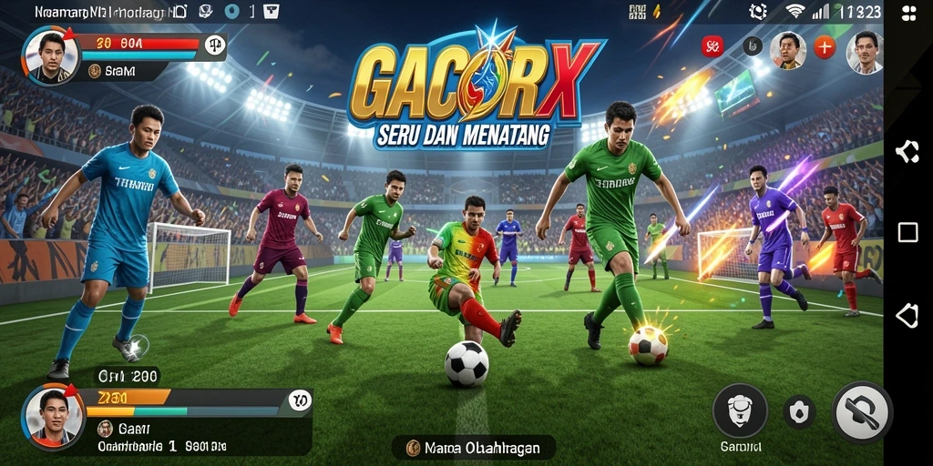 Gameplay seru GACORX dengan aksi olahraga yang mendebarkan.