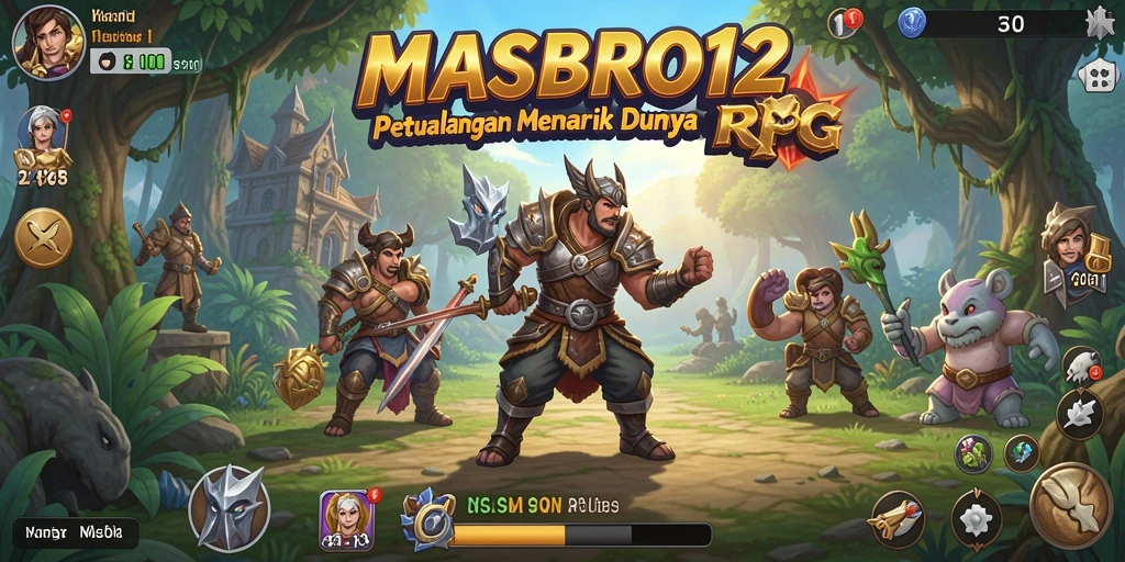 Tampilan gameplay <strong>MASBRO12</strong> dengan karakter dan pertarungan yang seru.