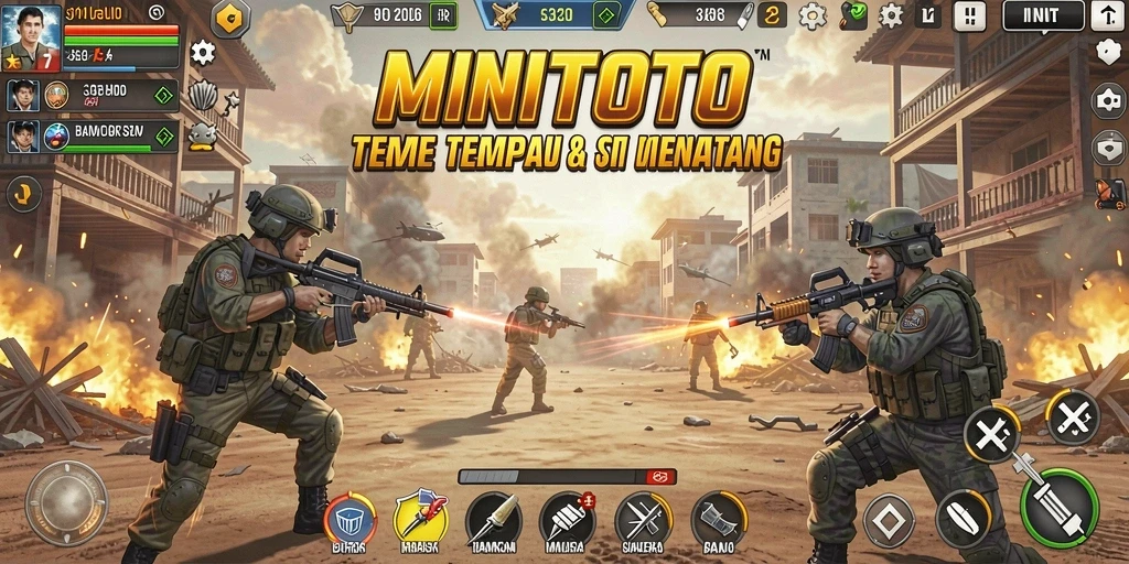 Tampilan gameplay MINITOTO dengan aksi tembak menembak yang seru.