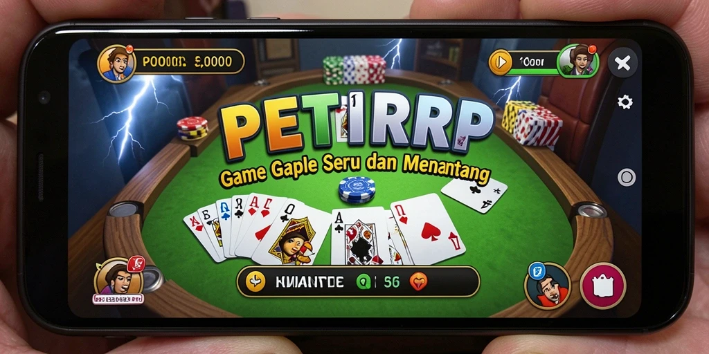 Screenshot menunjukkan gameplay seru dan interaksi pemain dalam Gaple.