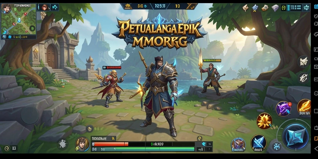 Screenshot utama TOPANHOKI menampilkan aksi pertarungan seru dalam dunia MMORPG.