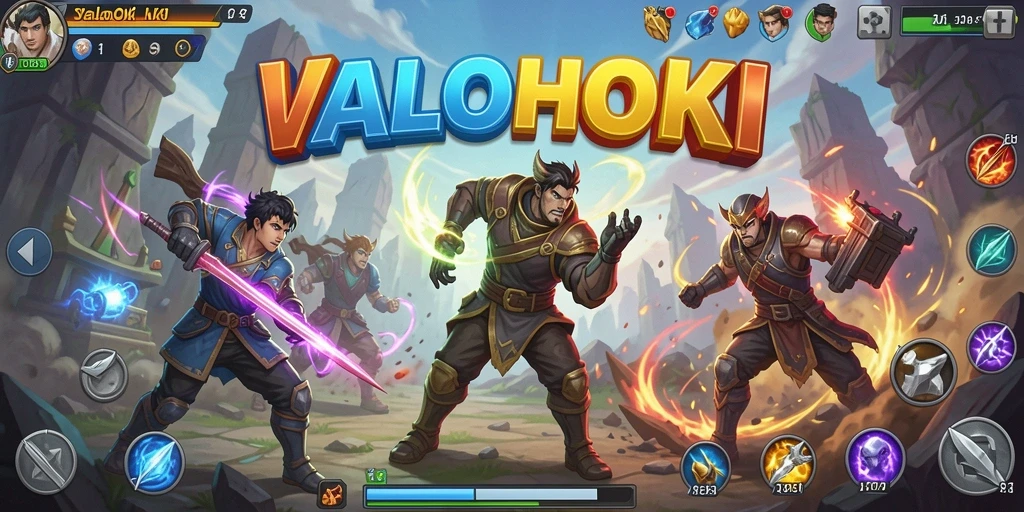 Gameplay VALOHOKI menampilkan pertarungan epik antara karakter kuat.