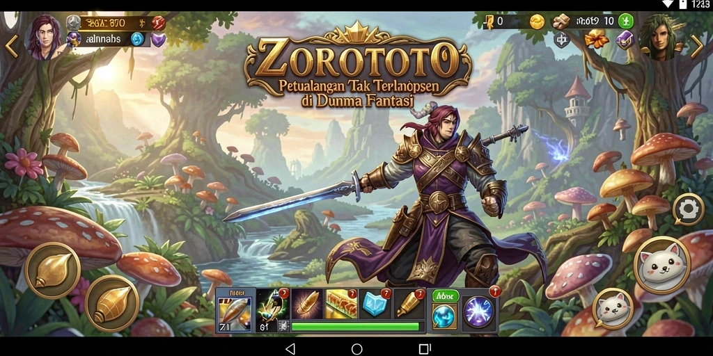 Gameplay menegangkan di dunia fantasi ZOROTOTO.