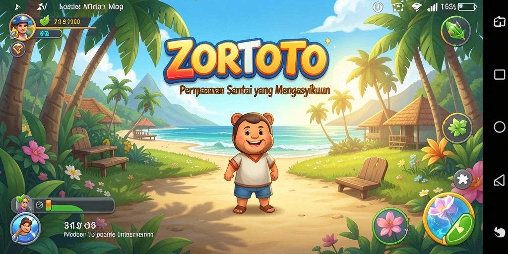Screenshot gameplay ZORTOTO menampilkan momen seru dalam permainan santai.